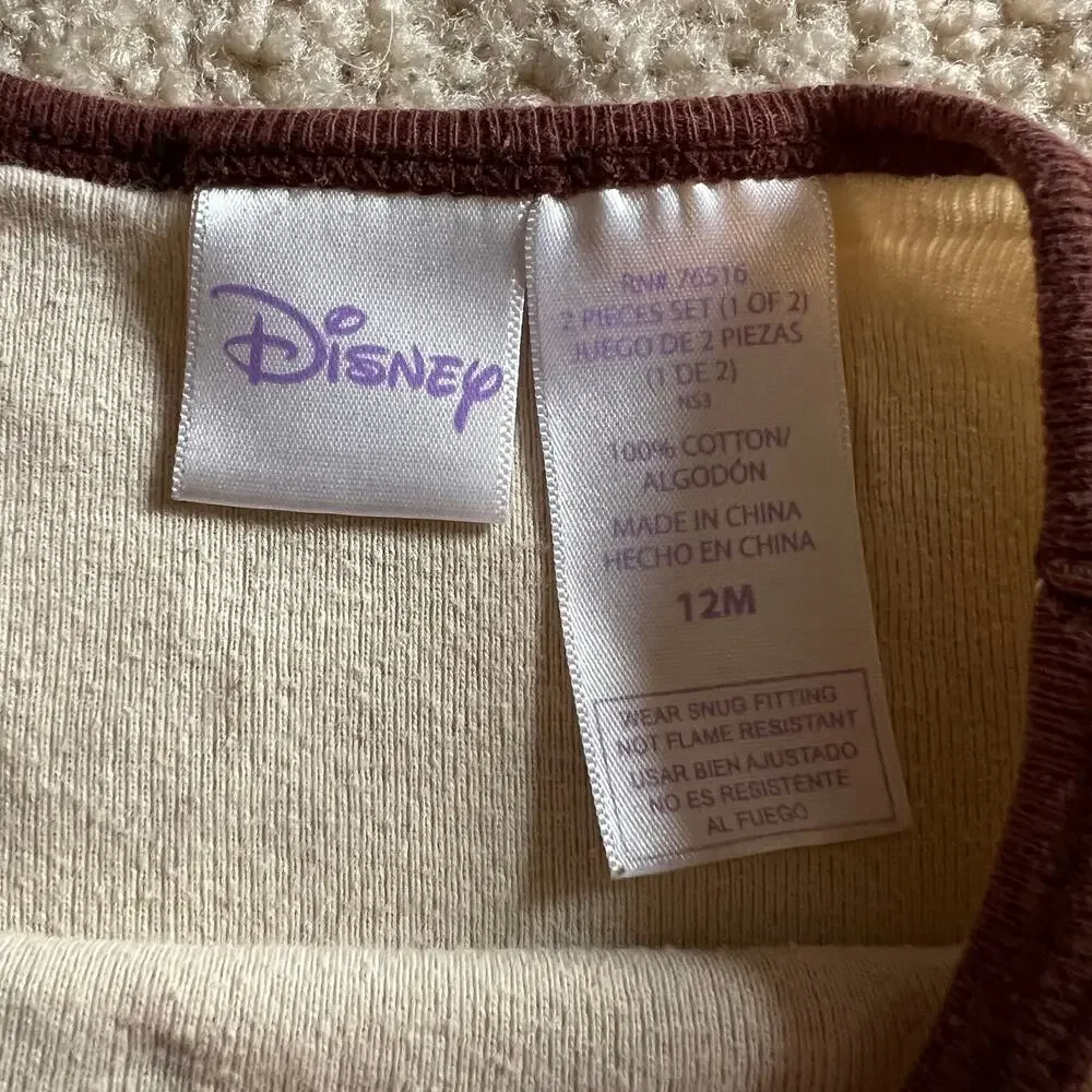 Disney My Friends Tigger and Pooh Pajama Outfit Set Baby Sz 12 Months